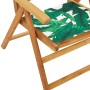 Sillas de jardín reclinables 4 uds madera maciza y tela verde de , Sillas de jardín - Ref: Foro24-3214550, Precio: 294,99 €, ...