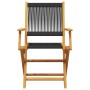 Sillas de jardín reclinables 4 uds madera maciza acacia negro de , Sillas de jardín - Ref: Foro24-3214565, Precio: 272,50 €, ...