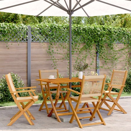 Sillas de jardín plegables 4 uds madera maciza acacia beige de , Sillas de jardín - Ref: Foro24-3214571, Precio: 363,73 €, De...