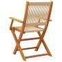 Sillas de jardín plegables 4 uds madera maciza acacia beige de , Sillas de jardín - Ref: Foro24-3214571, Precio: 363,73 €, De...
