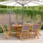 Sillas de jardín plegables 6 uds madera maciza y tela antracita de , Sillas de jardín - Ref: Foro24-3214578, Precio: 327,83 €...