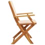 Sillas de jardín plegables 4 uds madera maciza y tela beige de , Sillas de jardín - Ref: Foro24-3214584, Precio: 388,31 €, De...
