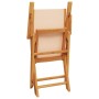 Sillas de jardín plegables 4 uds madera maciza y tela beige de , Sillas de jardín - Ref: Foro24-3214584, Precio: 388,31 €, De...