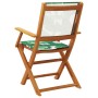Sillas de jardín reclinables 4 uds madera maciza y tela verde de , Sillas de jardín - Ref: Foro24-3214586, Precio: 248,81 €, ...