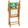 Sillas de jardín reclinables 4 uds madera maciza y tela verde de , Sillas de jardín - Ref: Foro24-3214586, Precio: 248,81 €, ...