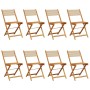 Sillas de jardín plegables 8 uds madera maciza acacia beige de , Sillas de jardín - Ref: Foro24-3214609, Precio: 360,45 €, De...