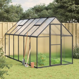 Invernadero con marco base aluminio antracita 334x169x195 cm de , Invernaderos - Ref: Foro24-3266328, Precio: 592,22 €, Descu...