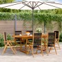 Set de comedor jardín 7 pzas polipropileno madera maciza negro de , Conjuntos de jardín - Ref: Foro24-3281721, Precio: 742,73...