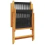 Set de comedor jardín 7 pzas polipropileno madera maciza negro de , Conjuntos de jardín - Ref: Foro24-3281721, Precio: 789,82...
