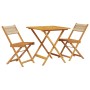 Juego de bistro de 3 piezas polipropileno y madera maciza beige de , Conjuntos de jardín - Ref: Foro24-3281867, Precio: 166,6...