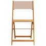 Juego de bistro de 3 piezas tela y madera maciza taupe de , Conjuntos de jardín - Ref: Foro24-3281846, Precio: 144,62 €, Desc...