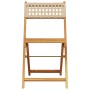 Juego de bistro de 3 piezas ratán PE y madera maciza beige de , Conjuntos de jardín - Ref: Foro24-3281756, Precio: 148,21 €, ...