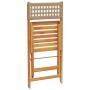Juego de bistro de 3 piezas ratán PE y madera maciza beige de , Conjuntos de jardín - Ref: Foro24-3281756, Precio: 148,21 €, ...