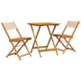 Juego de bistro de 3 piezas tela y madera maciza bej de , Conjuntos de jardín - Ref: Foro24-3281763, Precio: 143,54 €, Descue...