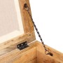 Banco de almacenamiento de madera reciclada maciza 40x40x45 cm en Baúles de almacenamiento | Comprar online en Foru.es