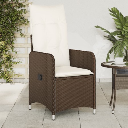Sillón reclinable de jardín con cojines ratán sintético marrón de , Sillas de jardín - Ref: Foro24-365681, Precio: 117,77 €, ...