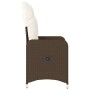 Sillón reclinable de jardín con cojines ratán sintético marrón de , Sillas de jardín - Ref: Foro24-365681, Precio: 117,77 €, ...