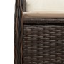 Sillón reclinable de jardín con cojines ratán sintético marrón de , Sillas de jardín - Ref: Foro24-365681, Precio: 117,77 €, ...