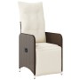 Sillas de jardín reclinables con mesa 2 uds ratán PE marrón de , Sillas de jardín - Ref: Foro24-365706, Precio: 287,31 €, Des...