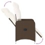 Sillas de jardín reclinables con mesa 2 uds ratán PE marrón de , Sillas de jardín - Ref: Foro24-365706, Precio: 287,31 €, Des...