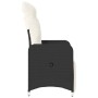 Sillón reclinable de jardín con cojines ratán sintético negro de , Sillas de jardín - Ref: Foro24-365695, Precio: 122,84 €, D...