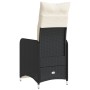 Sillón reclinable de jardín con cojines ratán sintético negro de , Sillas de jardín - Ref: Foro24-365695, Precio: 122,84 €, D...