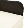 Sillón reclinable de jardín con cojines ratán sintético negro de , Sillas de jardín - Ref: Foro24-365695, Precio: 122,84 €, D...