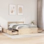 Cama con cajones y colchón madera maciza de pino 160x200 cm de , Camas y somieres - Ref: Foro24-3281892, Precio: 526,92 €, De...