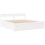 Cama con cajones y colchón madera maciza pino blanca 180x200 cm de , Camas y somieres - Ref: Foro24-3281890, Precio: 577,48 €...