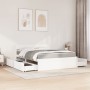Cama con cajones y colchón madera maciza pino blanca 140x200 cm de , Camas y somieres - Ref: Foro24-3281899, Precio: 525,35 €...