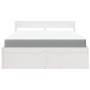 Cama con cajones y colchón madera maciza pino blanca 140x200 cm de , Camas y somieres - Ref: Foro24-3281899, Precio: 525,35 €...