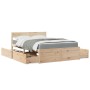 Cama con cajones y colchón madera maciza de pino 120x200 cm de , Camas y somieres - Ref: Foro24-3281901, Precio: 448,14 €, De...