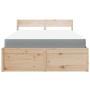 Cama con cajones y colchón madera maciza de pino 120x200 cm de , Camas y somieres - Ref: Foro24-3281901, Precio: 448,14 €, De...