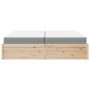 Cama con colchón madera maciza de pino 200x200 cm de , Camas y somieres - Ref: Foro24-3281922, Precio: 557,13 €, Descuento: %