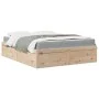 Bed with solid pine wood mattress 140x200 cm by , Beds and slatted bases - Ref: Foro24-3281934, Price: 369,61 €, Discount: %