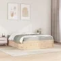 Bed with solid pine wood mattress 140x200 cm by , Beds and slatted bases - Ref: Foro24-3281934, Price: 369,61 €, Discount: %