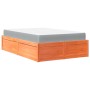 Cama con colchón madera maciza de pino marrón cera 140x190 cm de , Camas y somieres - Ref: Foro24-3281948, Precio: 413,26 €, ...
