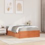 Cama con colchón madera maciza de pino marrón cera 140x190 cm de , Camas y somieres - Ref: Foro24-3281948, Precio: 413,26 €, ...