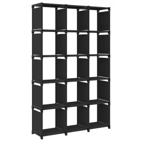 Regal mit 15 schwarzen Stoffwürfeln 103x30x175,5 cm von vidaXL, Bücherregale und Regale - Ref: Foro24-322618, Preis: 51,92 €,...