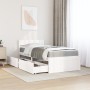 Cama con cajones y colchón madera maciza pino blanco 90x190 cm de , Camas y somieres - Ref: Foro24-3281920, Precio: 286,89 €,...
