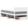 Cama con cajones y colchón madera maciza pino blanco 90x190 cm de , Camas y somieres - Ref: Foro24-3281920, Precio: 286,89 €,...