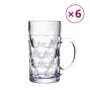 Jarras de cerveza con asa 6 unidades 1000 ml de , Tazas y tazones - Ref: Foro24-4005747, Precio: 57,95 €, Descuento: %