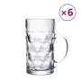 Jarras de cerveza con asa 6 unidades 1000 ml de , Tazas y tazones - Ref: Foro24-4005747, Precio: 54,39 €, Descuento: %