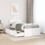 Cama con cajones y colchón madera maciza pino blanco 90x200 cm de , Camas y somieres - Ref: Foro24-3281908, Precio: 313,34 €,...