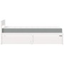 Cama con cajones y colchón madera maciza pino blanco 90x200 cm de , Camas y somieres - Ref: Foro24-3281908, Precio: 313,34 €,...