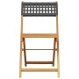 Juego de bistro de 3 piezas ratán PE y madera maciza negro de , Conjuntos de jardín - Ref: Foro24-3281838, Precio: 142,09 €, ...