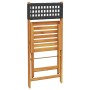 Juego de bistro de 3 piezas ratán PE y madera maciza negro de , Conjuntos de jardín - Ref: Foro24-3281838, Precio: 142,09 €, ...