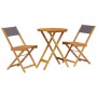 Juego de bistro de 3 piezas tela y madera maciza antracita de , Conjuntos de jardín - Ref: Foro24-3281749, Precio: 122,17 €, ...