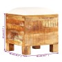 Banco de almacenamiento de madera reciclada maciza 40x40x45 cm en Baúles de almacenamiento | Comprar online en Foru.es