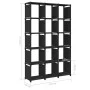 Estantería de 15 cubos de tela negro 103x30x175,5 cm de vidaXL, Librerías y estanterías - Ref: Foro24-322618, Precio: 51,92 €...